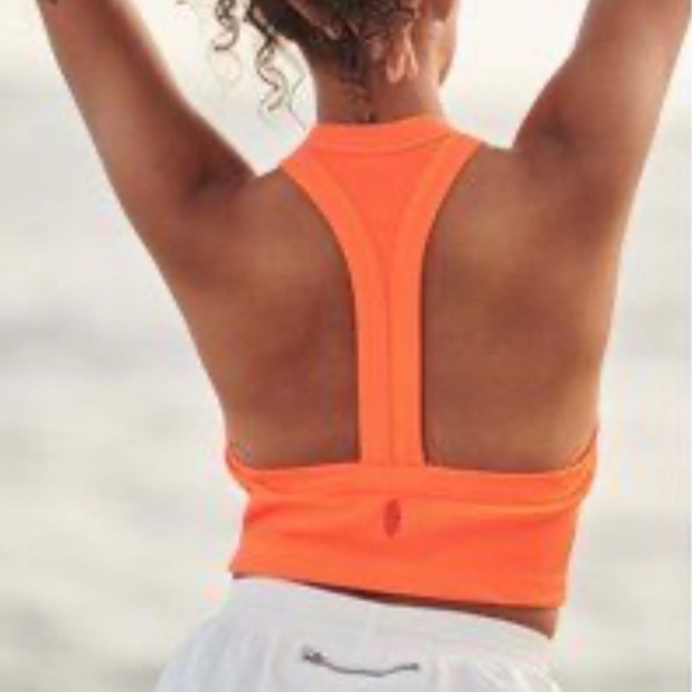 free people game time racerback tank neon coral orange - Picture 3 of 9